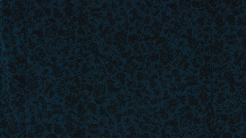 小紋［藍色地の唐草模様］