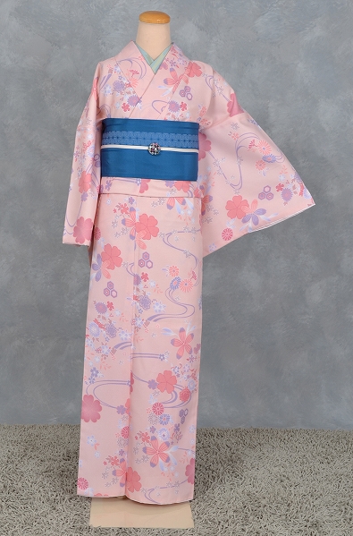 shibuya casual［桃色地の花模様］