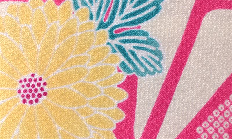 小紋［白地の麻の葉模様］