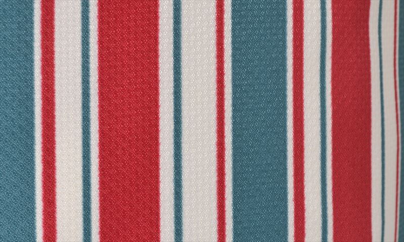 小紋［青緑・赤・白の縞模様］