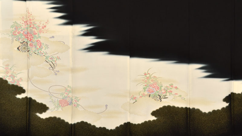 黒留袖[平安絵巻]