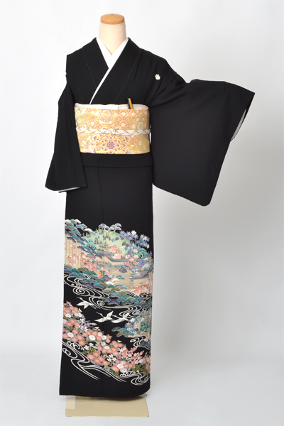 黒留袖[鶴・松・菊]
