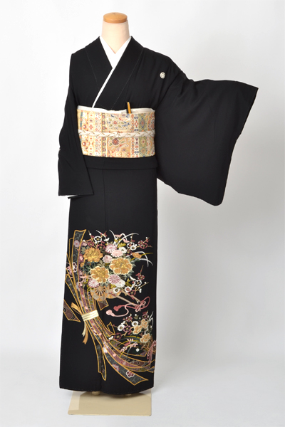 黒留袖[のしめ・花車]