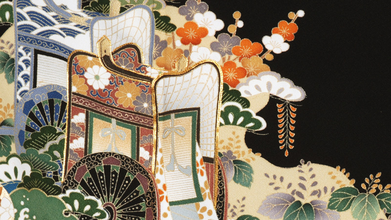 黒留袖[御所車・鳳凰]