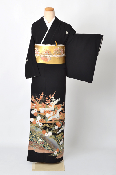 黒留袖[梅・鶴]