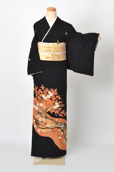 黒留袖[文箱・鶴]