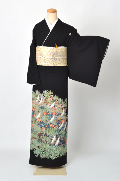 黒留袖[松・鶴]