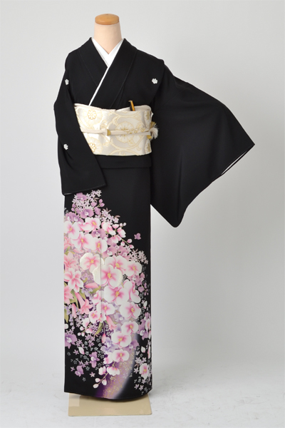 黒留袖[あでやかな胡蝶蘭]