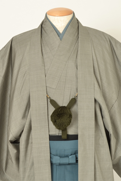 紬アンサンブル袴付[色大島]