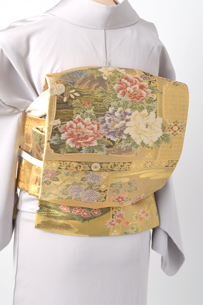 単衣色留袖［灰色の地紙模様