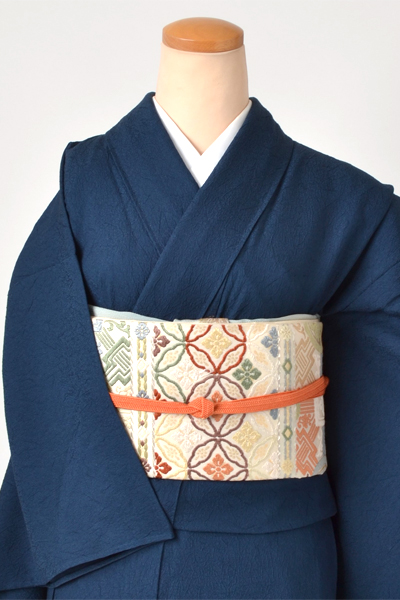 単衣色無地［藍色無地］