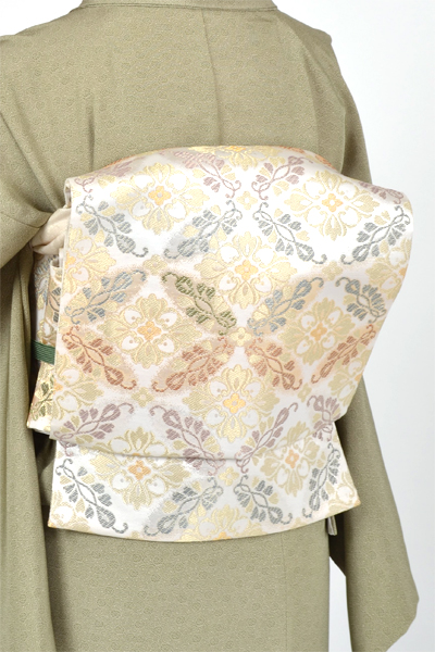 単衣色無地［抹茶色地の江戸小紋］