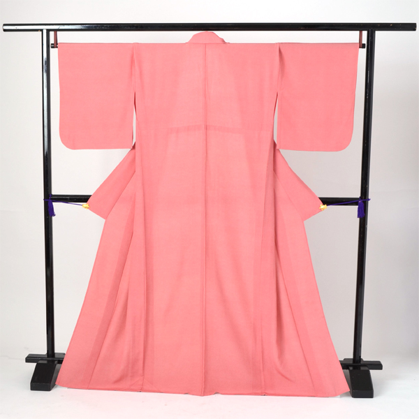 単衣江戸小紋[赤地の鮫小紋]