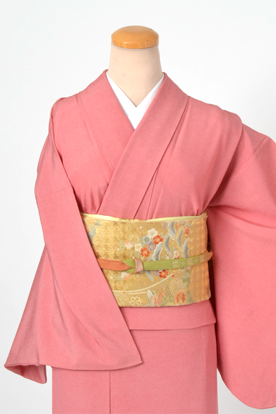 単衣江戸小紋[赤地の鮫小紋]