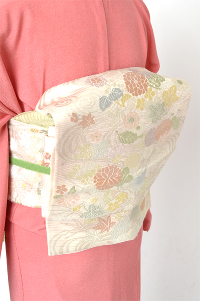 単衣江戸小紋[赤地の鮫小紋]