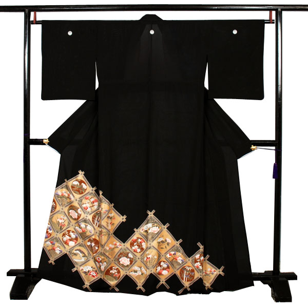 絽留袖(格天井)