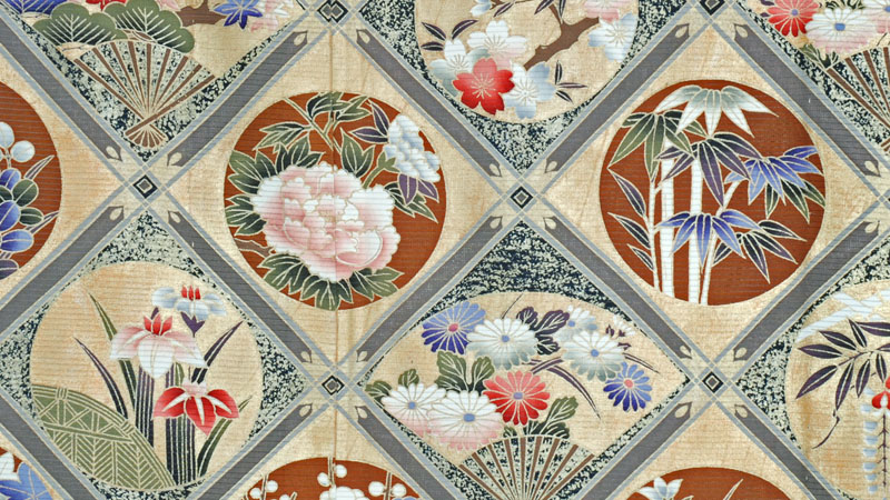 絽留袖(格天井)