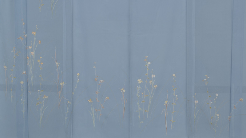 絽訪問着(水色・花)