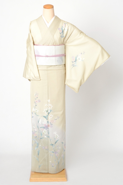 絽訪問着[百合の花]