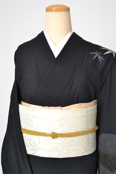 絽訪問着[笹模様]