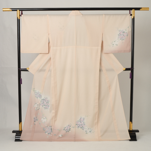 絽縮緬訪問着(ベージュ・花)