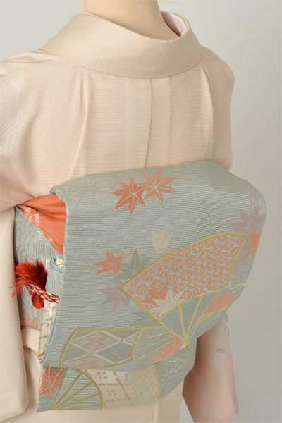 絽縮緬訪問着(ベージュ・花)