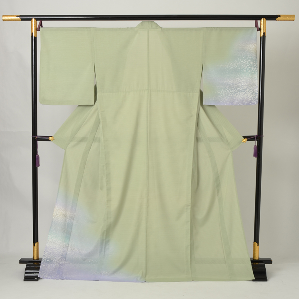 絽縮緬付け下げ(抹茶・水玉)