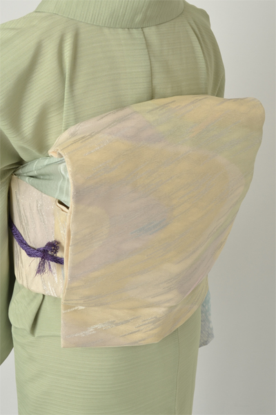 絽縮緬付け下げ(抹茶・水玉)