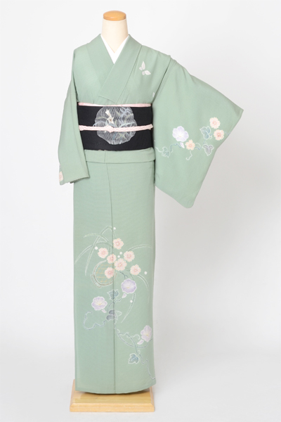 絽訪問着[朝顔]