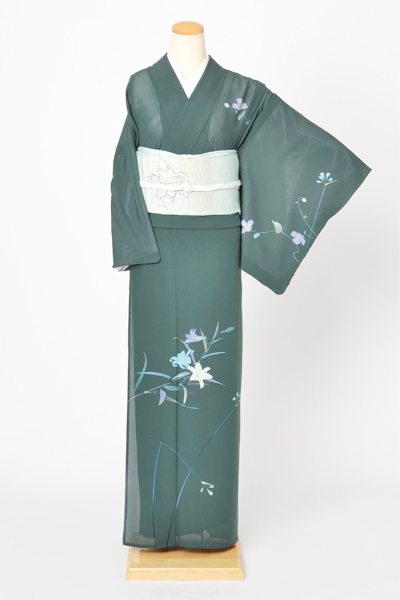 絽訪問着[百合]