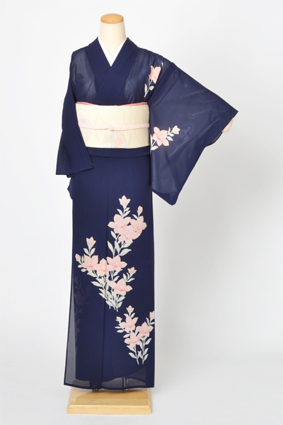 絽訪問着[桔梗]