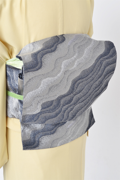 絽訪問着[雨・紫陽花]