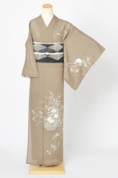 絽訪問着[花かご]