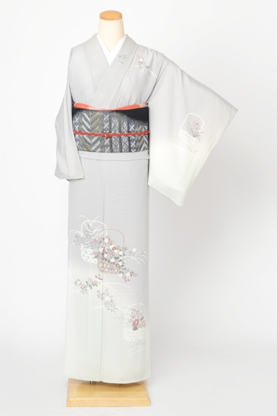 絽訪問着[花篭]