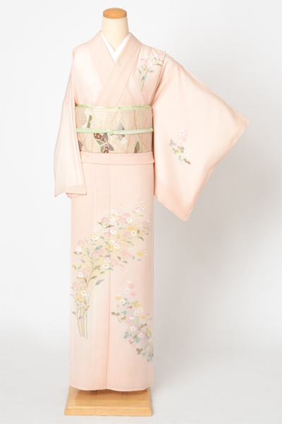 絽訪問着[花々]