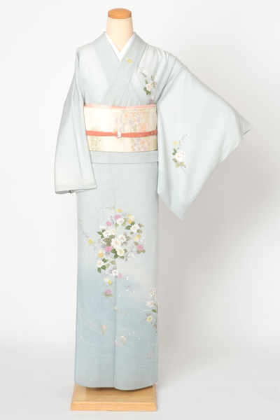 絽訪問着[花輪]