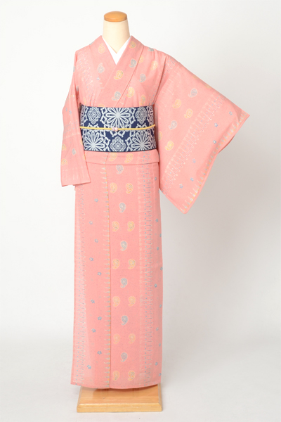 絽小紋［ペイズリー模様］