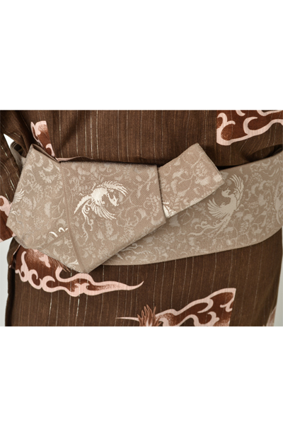 浴衣[169-177cm]こげ茶・雲竜