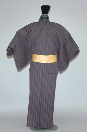 浴衣[165-173cm]こげ茶縞