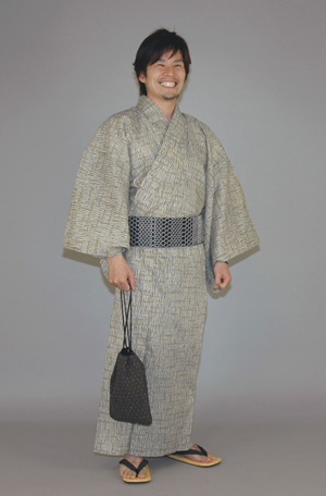 浴衣[167-175cm]黄土色