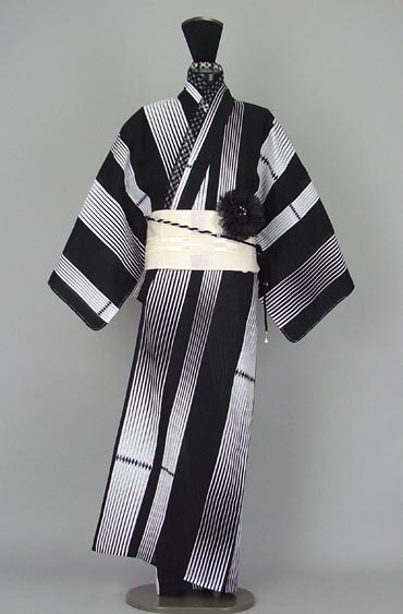 ゆかた[165-173cm]ストライプ