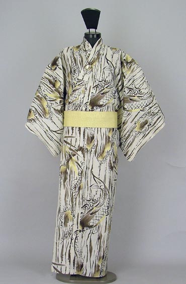 浴衣[167-175cm]ベージュ・鯉