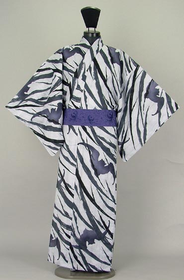 浴衣[165-173cm]グレイ・こうもり