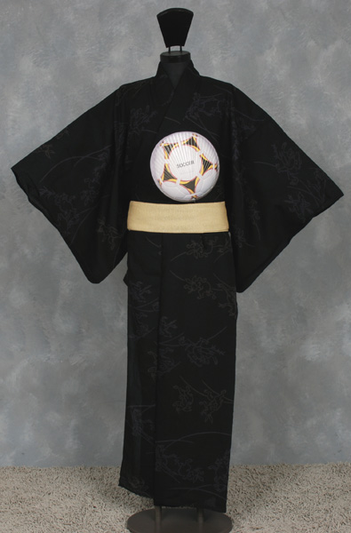 浴衣[171-179cm]こげ茶・鳥獣戯画