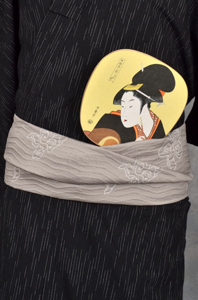 浴衣[165-173cm]黒・縞