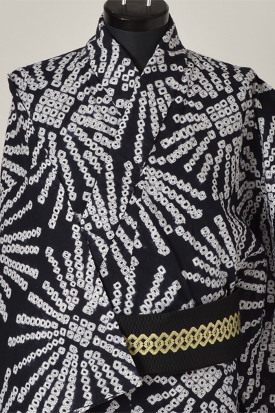 浴衣［191-199cm］黒地の絞り