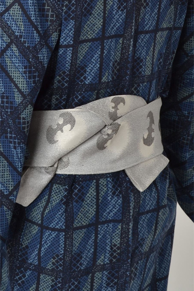 浴衣［165-173cｍ］藍色の抽象柄