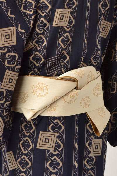 浴衣［165-173cｍ］紺地の子持ち吉原模様