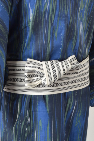 浴衣［164-172cｍ］青色の木目模様