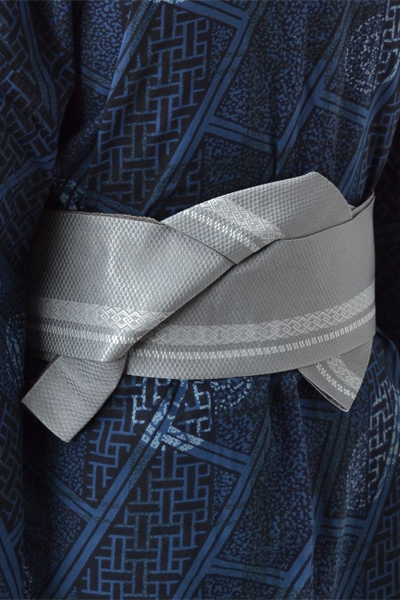 浴衣［166-174cm］藍地の篭目模様